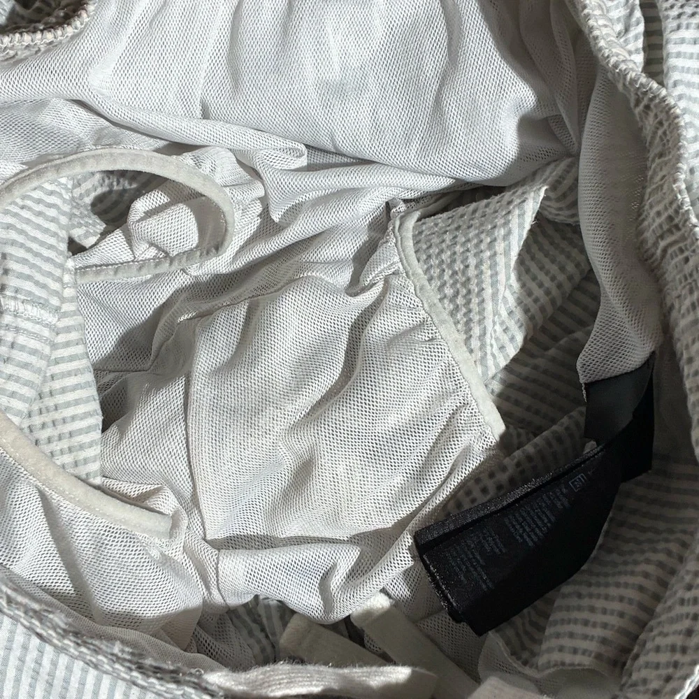 Allsaints Seersucker Swim Trunks Shorts - Picture 3 of 6